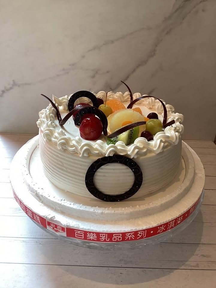8吋 香草蛋糕夾心冰淇淋生日蛋糕,百樂蛋糕